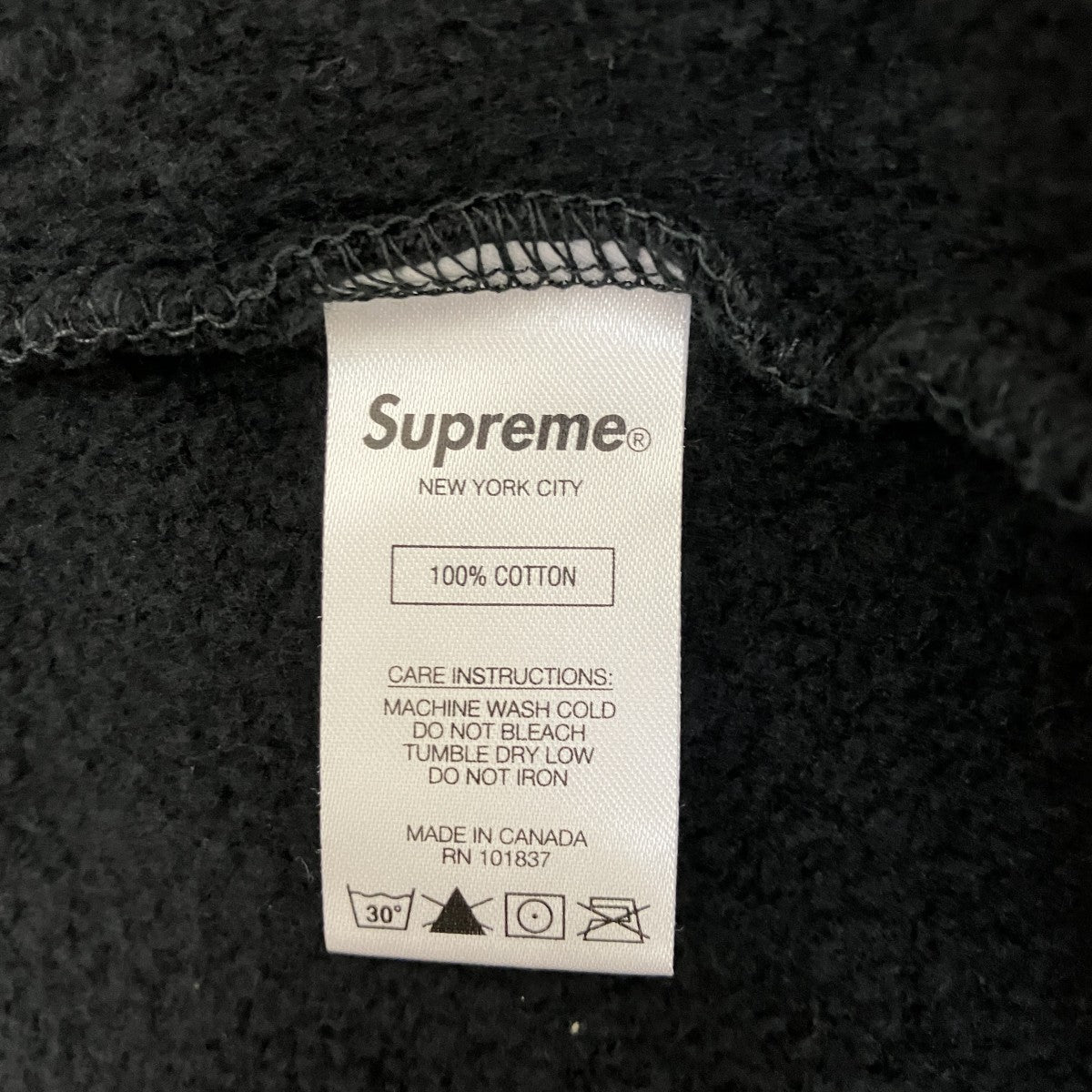 Denim Logo Hooded Sweatshirt 半タグ付プルオーバーパーカー
