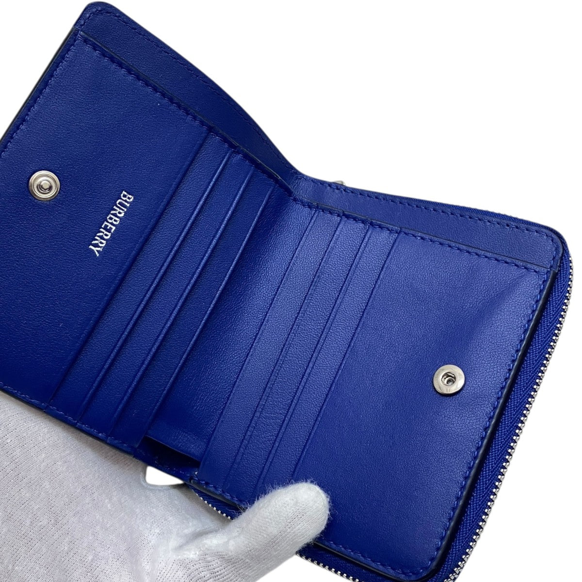BURBERRY チェック2つ折り財布 古着・中古-4枚目のアイテム画像