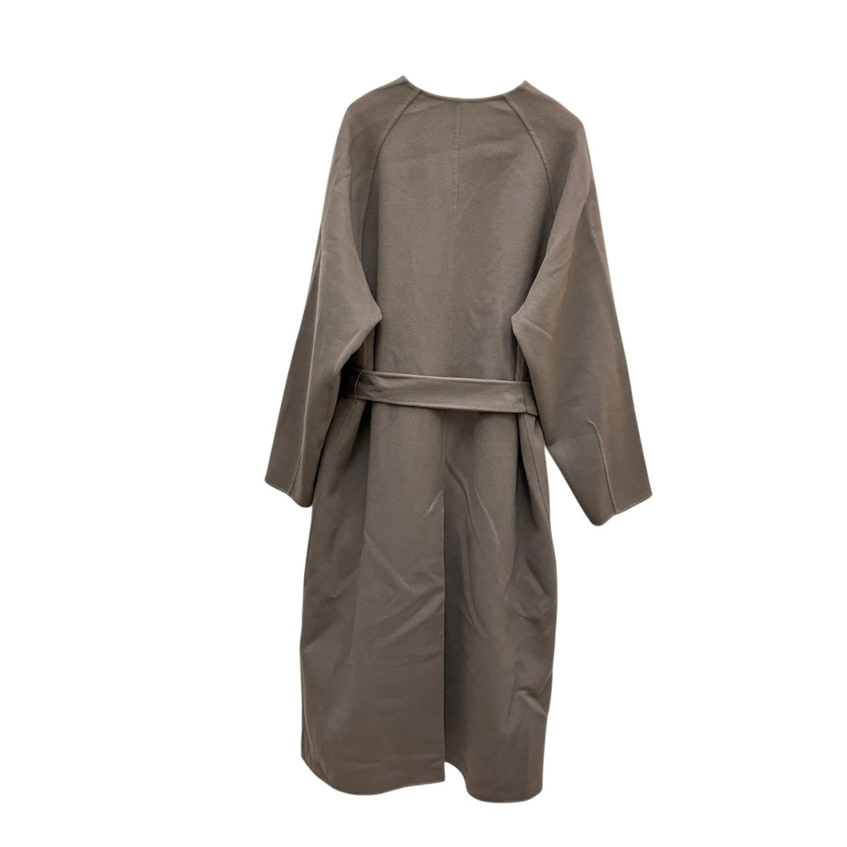 THE ROW(ザロウ) カシミヤノーカラーロングコート ベルト付 ベージュ