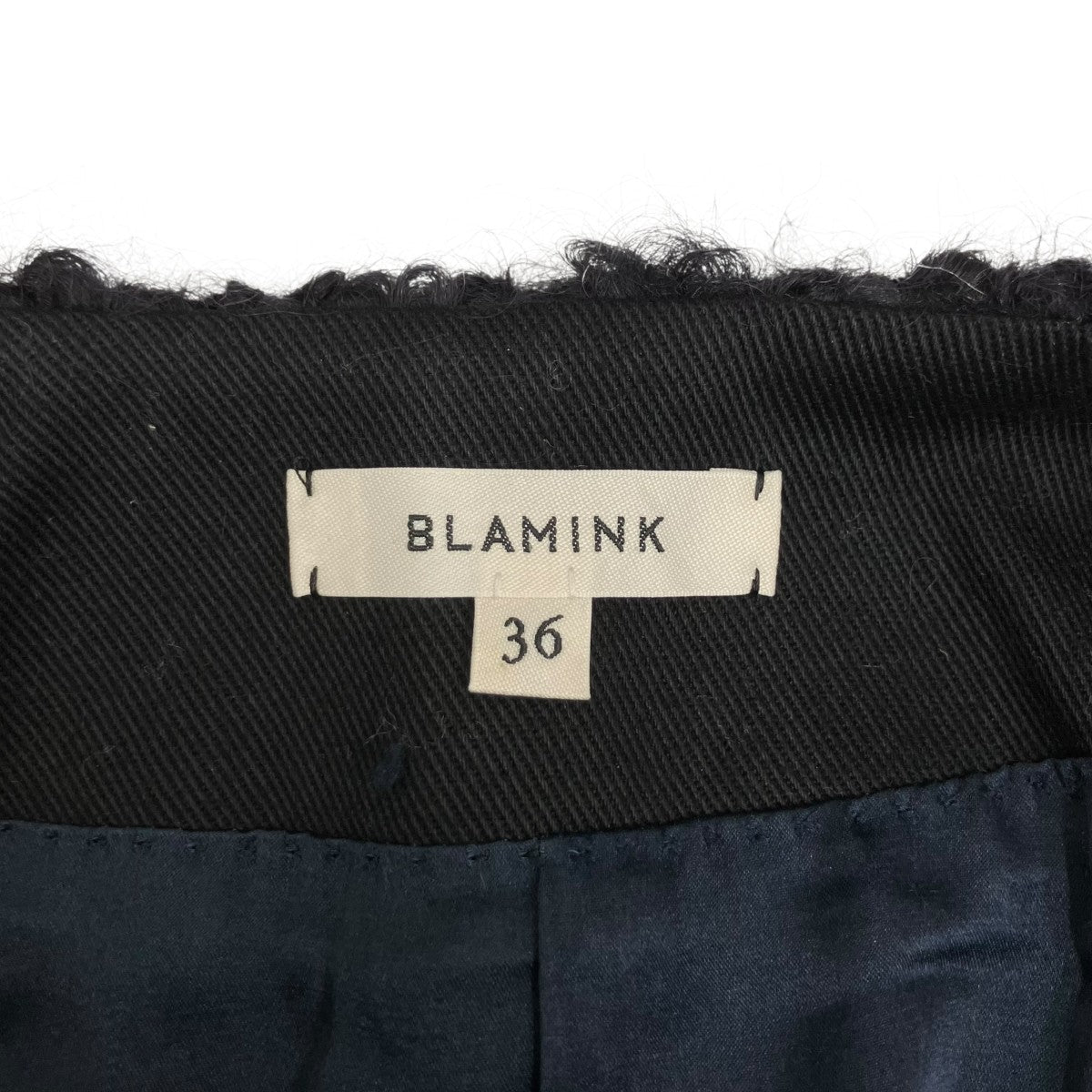 BLAMINK(ブラミンク) モヘア混 カールシャギー スリーブレスコート