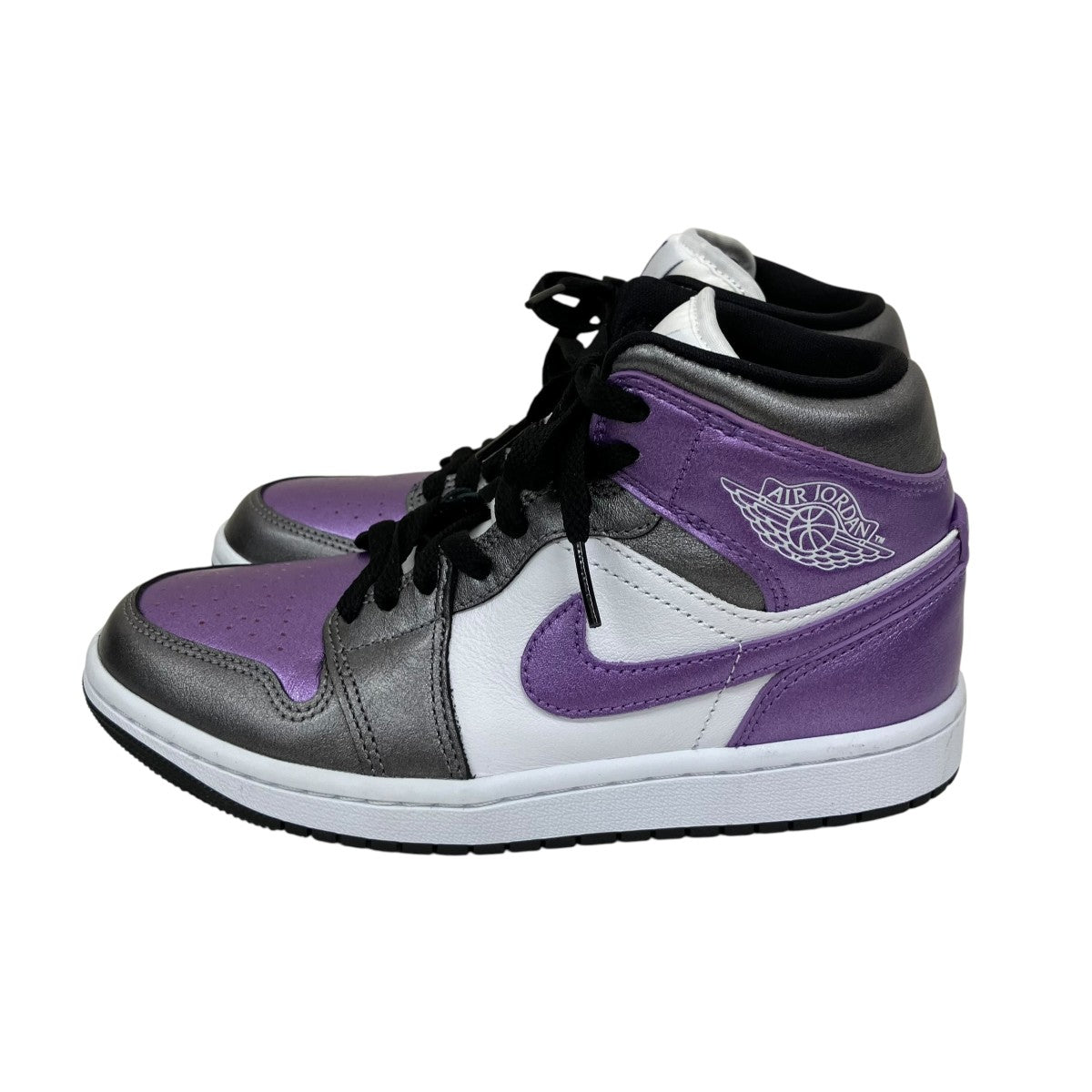 Air Jordan 1 Mid Metallic PurpleハイカットスニーカーHJ5911-105