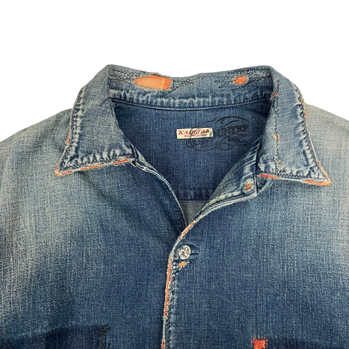 刺し子デニム半袖シャツK1405SS143