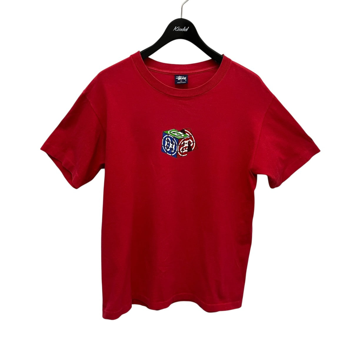 紺タグ OLD ルービックキューブプリントTシャツ