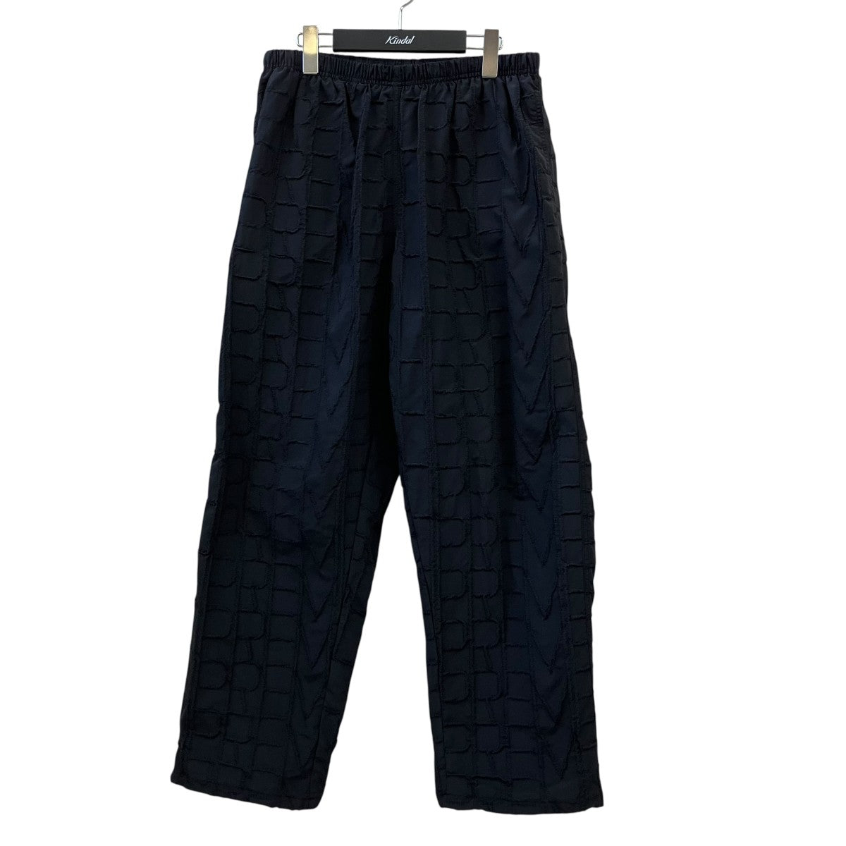 Repeat Stitch Track Pant Black刺繍ナイロントラックパンツ