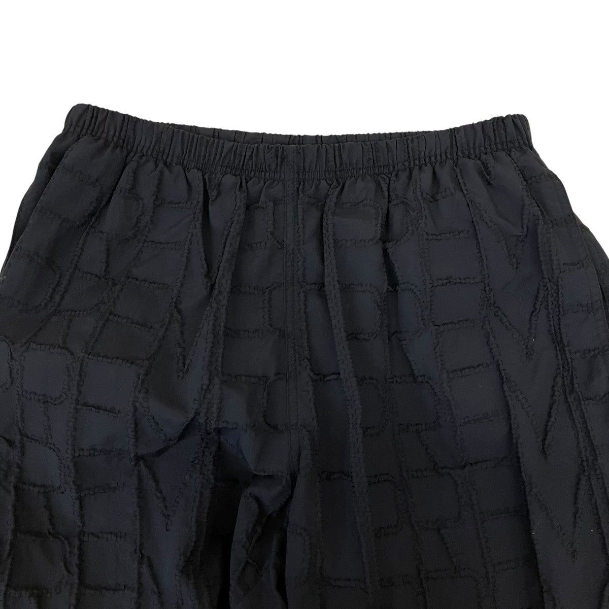 Repeat Stitch Track Pant Black刺繍ナイロントラックパンツ