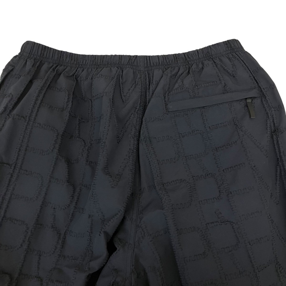 Repeat Stitch Track Pant Black刺繍ナイロントラックパンツ