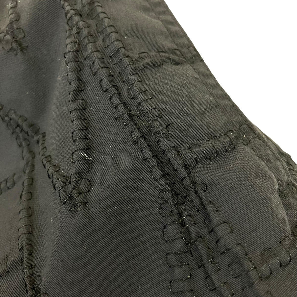 Repeat Stitch Track Pant Black刺繍ナイロントラックパンツ
