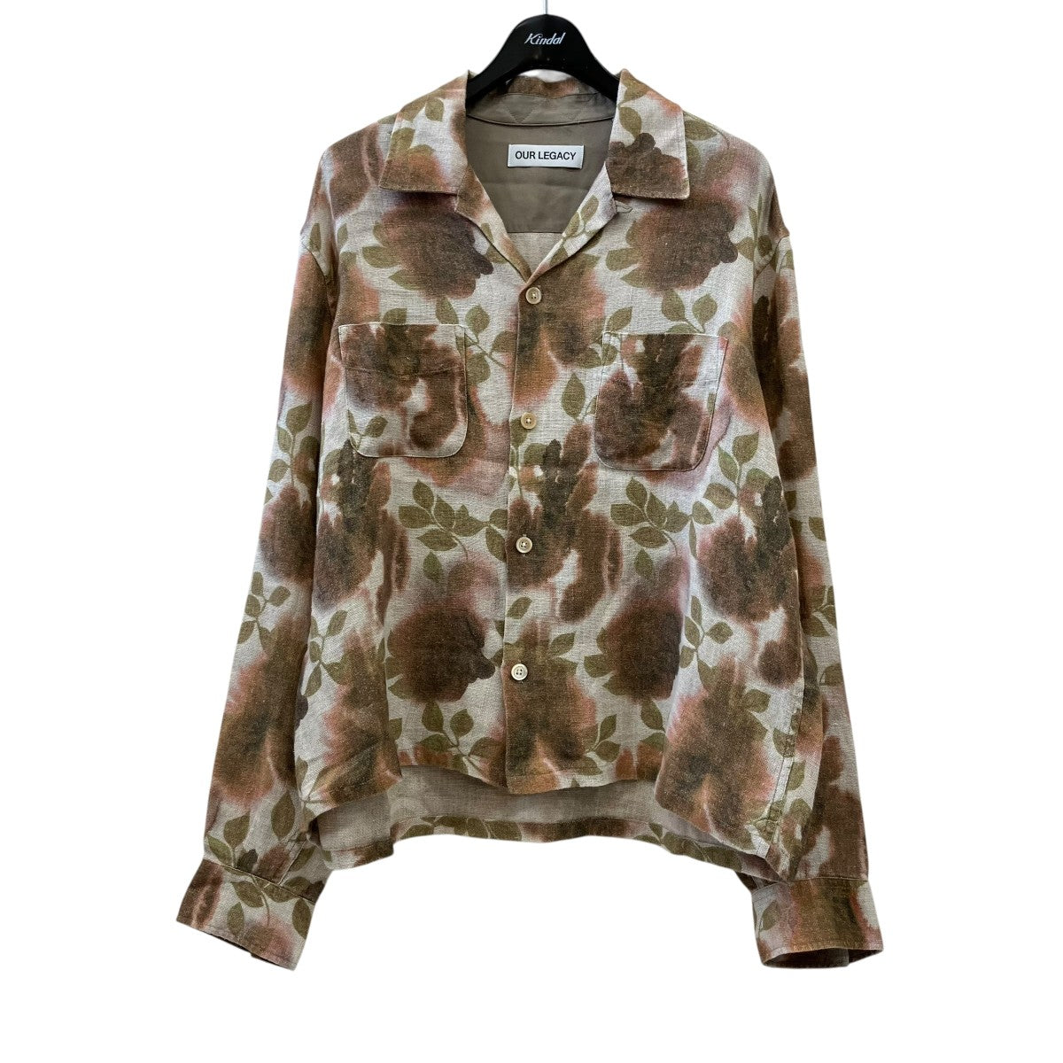 OUR LEGACY 24SSHEUSEN SHIRTフラワープリントオープンカラーリネンシャツM2242HM