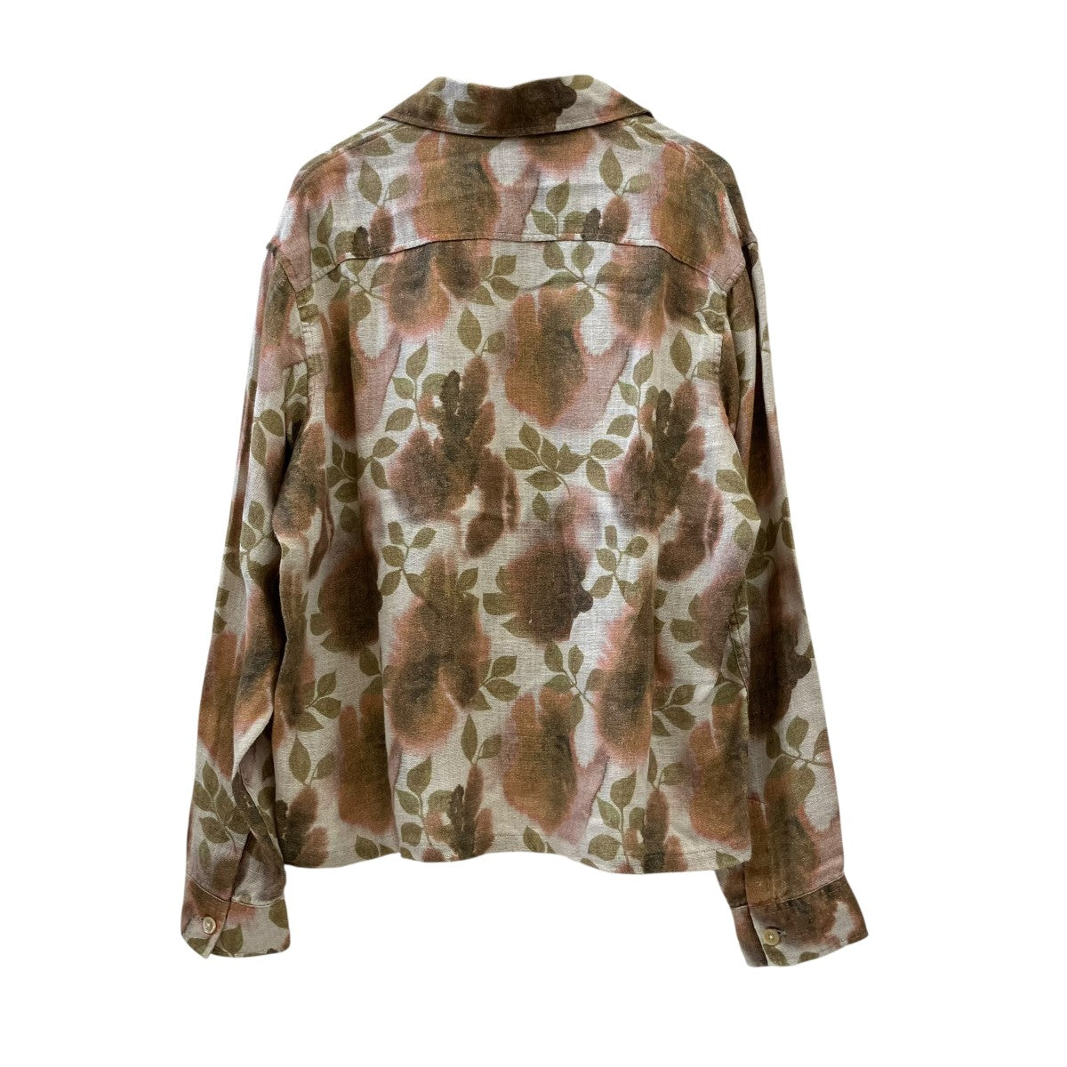 24SSHEUSEN SHIRTフラワープリントオープンカラーリネンシャツM2242HM
