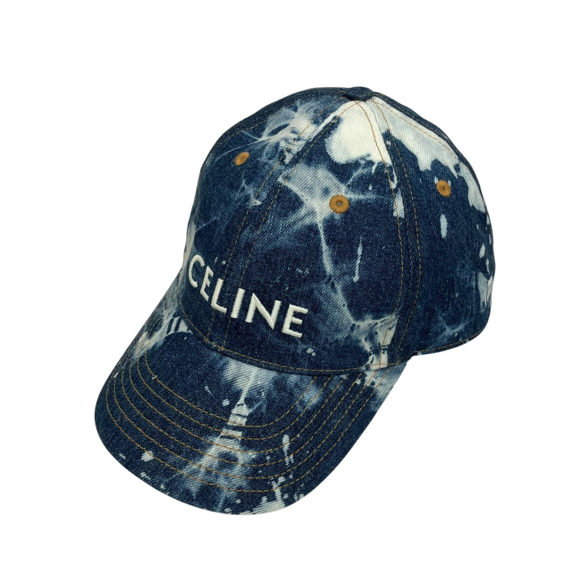 Baseball Cap In Cotton and Denim Blue Whiteデニムキャップ2AU6K470Y