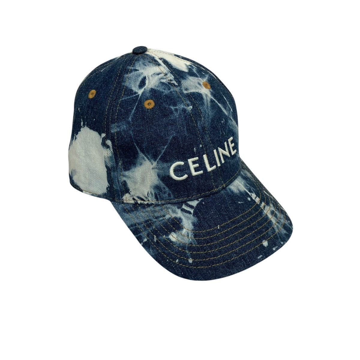 Baseball Cap In Cotton and Denim Blue Whiteデニムキャップ2AU6K470Y