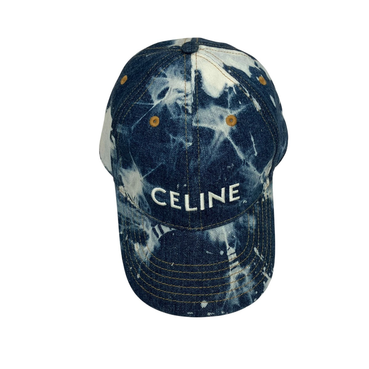 Baseball Cap In Cotton and Denim Blue Whiteデニムキャップ2AU6K470Y
