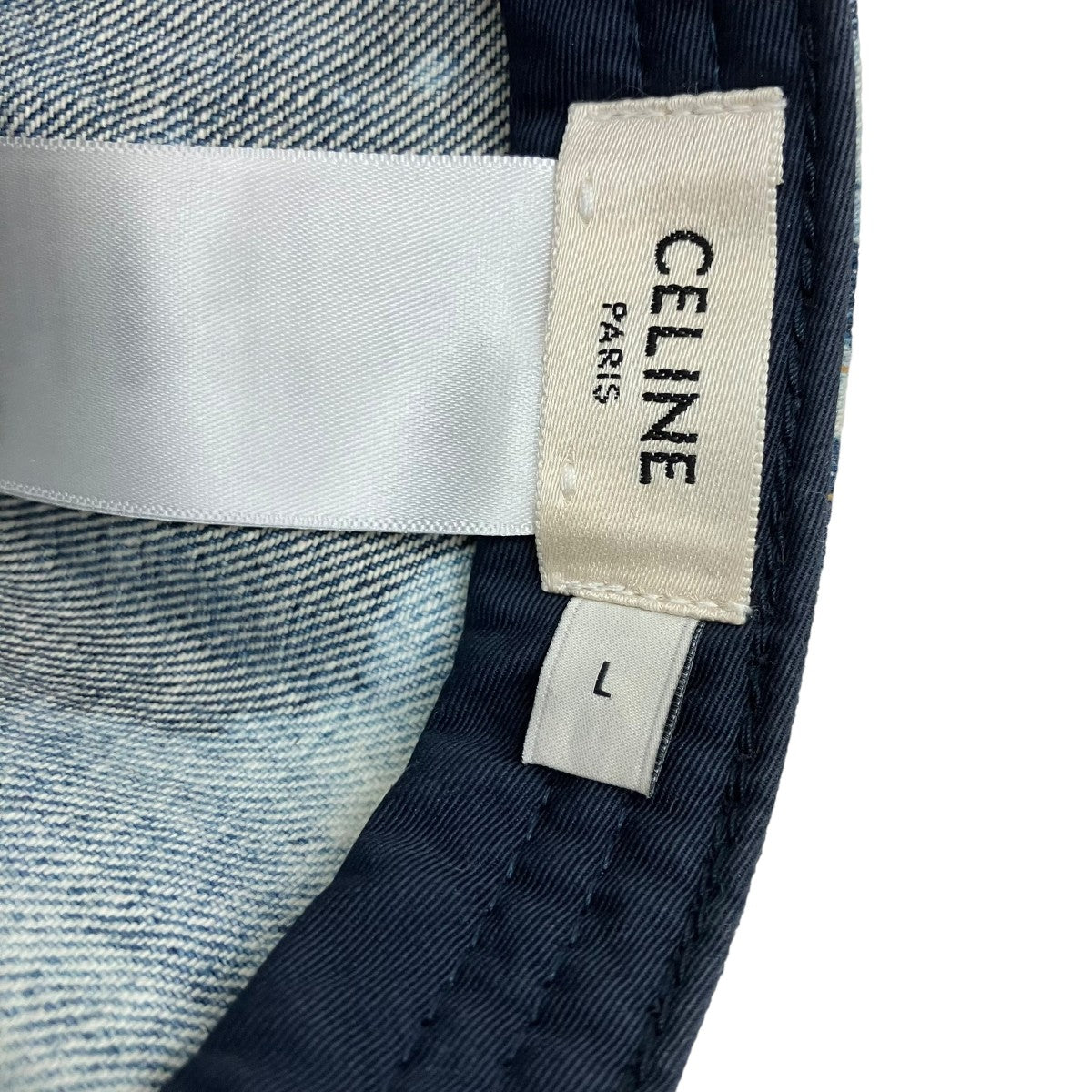 Baseball Cap In Cotton and Denim Blue Whiteデニムキャップ2AU6K470Y