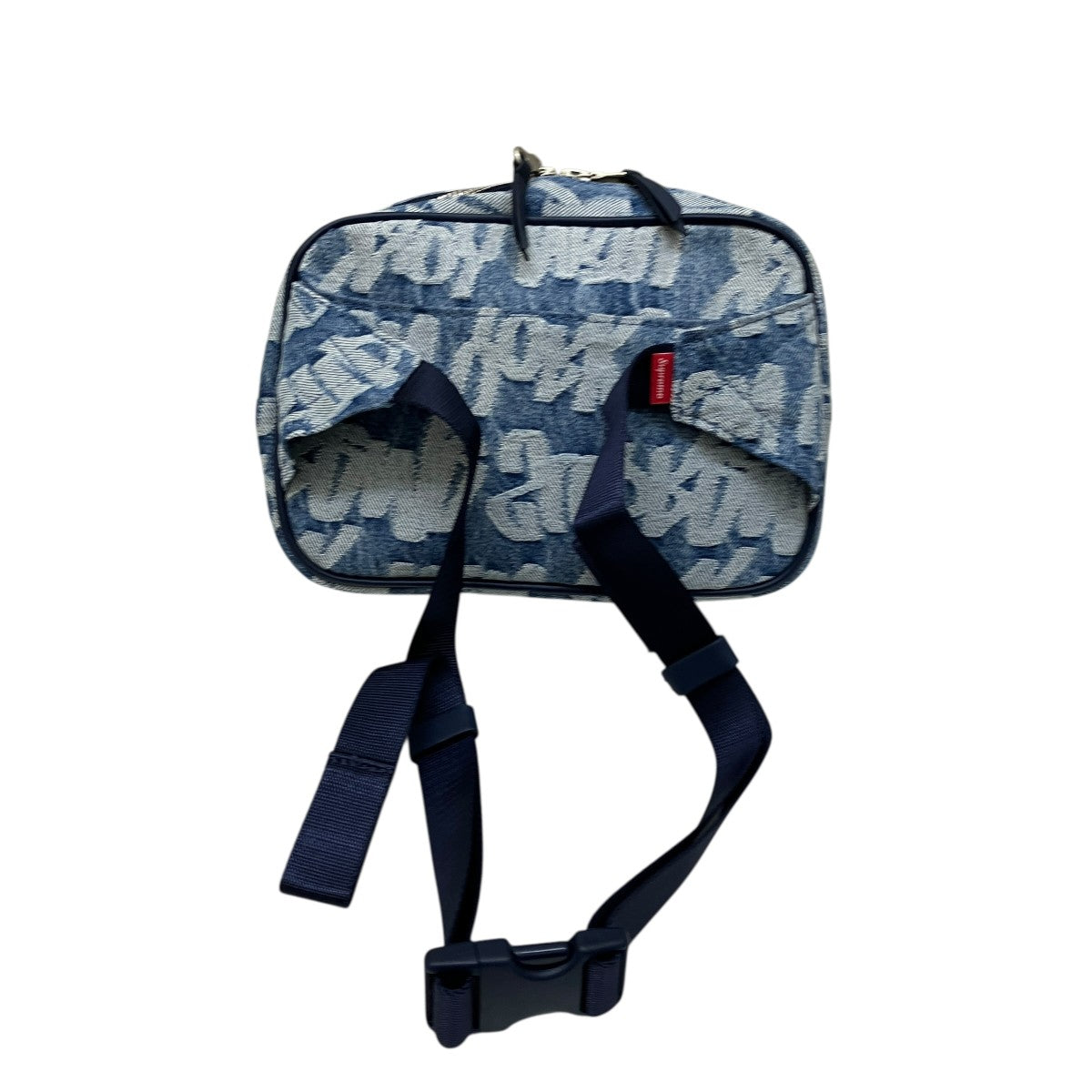 22SSFat Tip Jacquard Denim Waist Bag  Blueウエストバッグ