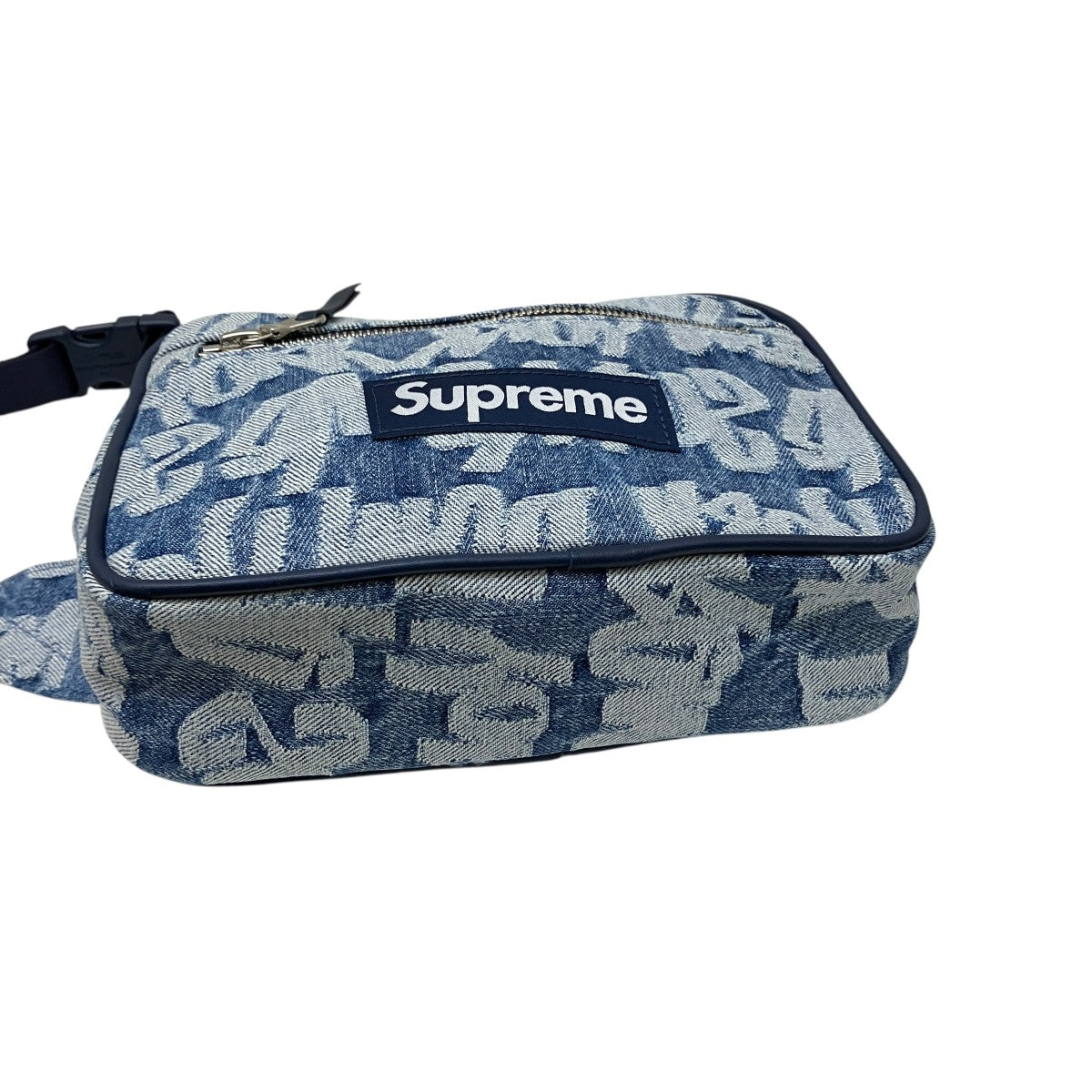 22SSFat Tip Jacquard Denim Waist Bag  Blueウエストバッグ