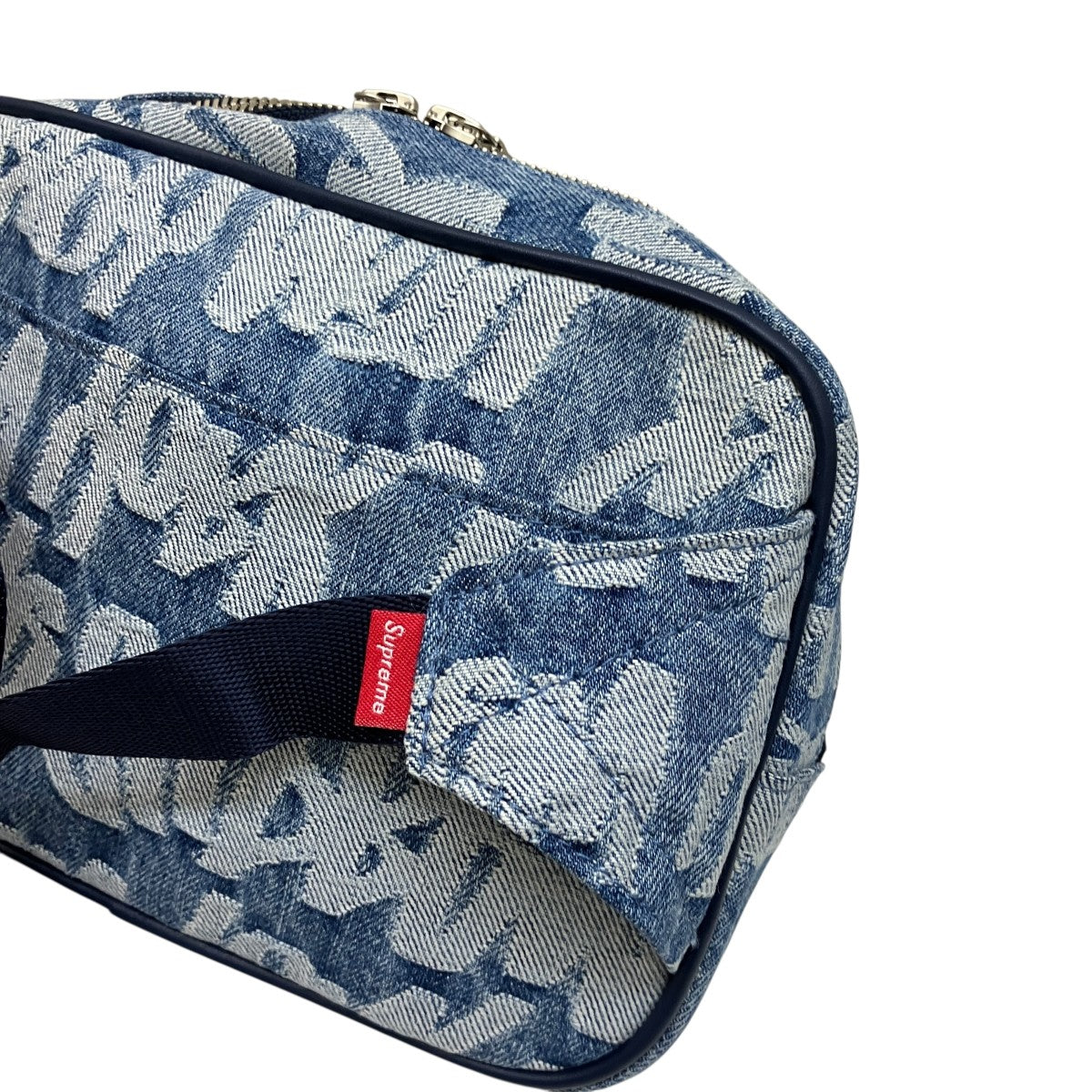 22SSFat Tip Jacquard Denim Waist Bag  Blueウエストバッグ