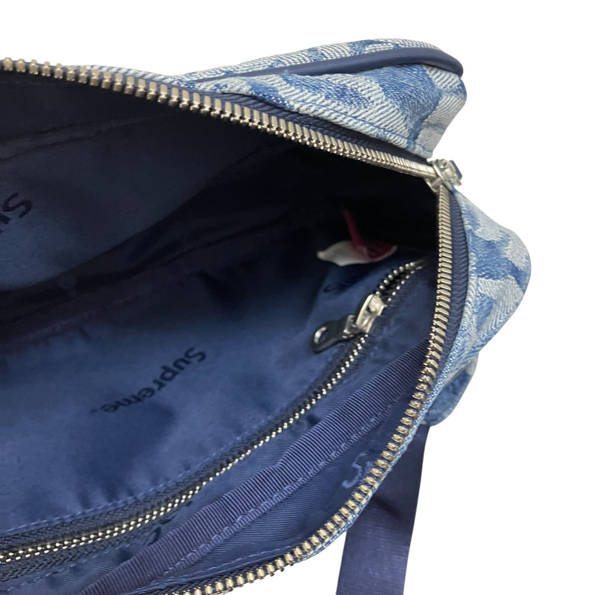 22SSFat Tip Jacquard Denim Waist Bag  Blueウエストバッグ