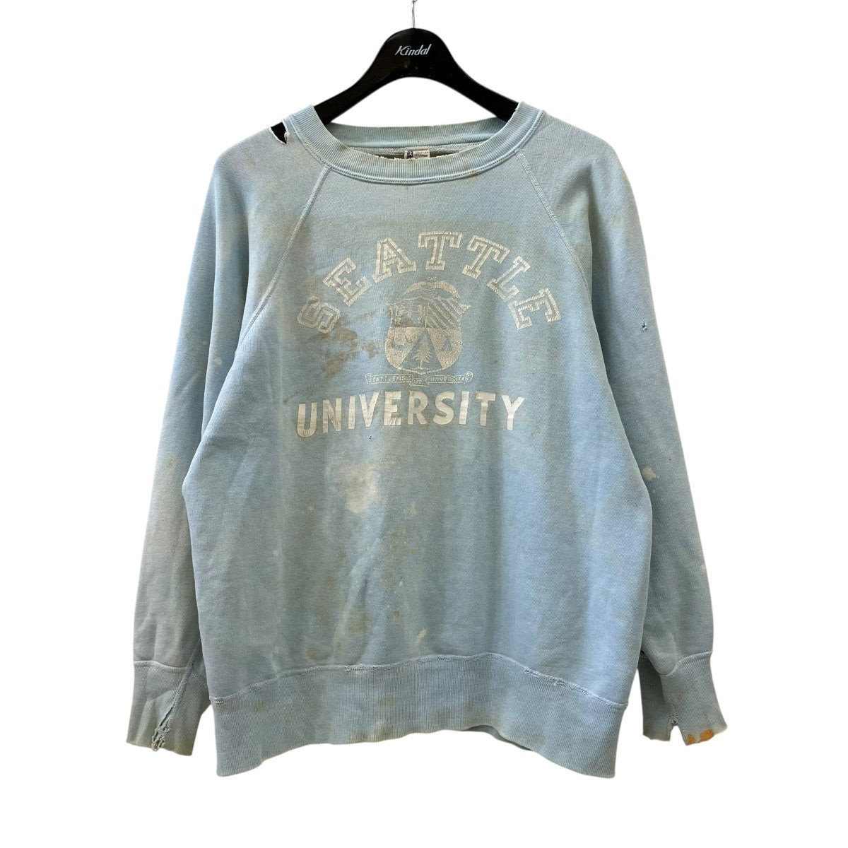 60’sVintage ランタグ SEATTLE UNIVERSITYカレッジラグランスウェット
