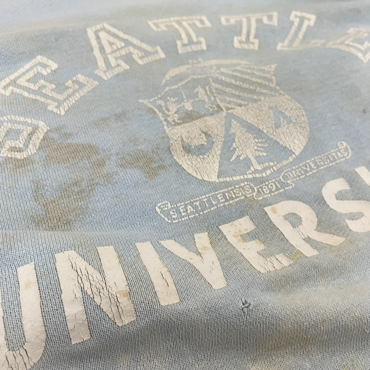 60’sVintage ランタグ SEATTLE UNIVERSITYカレッジラグランスウェット