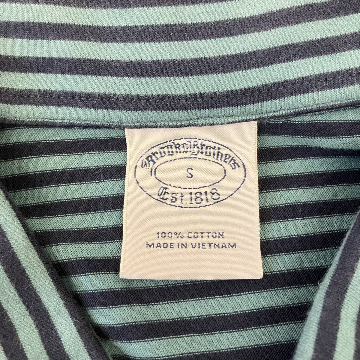 BROOKS BROTHERS ボーダーポロシャツ 古着・中古-4枚目のアイテム画像