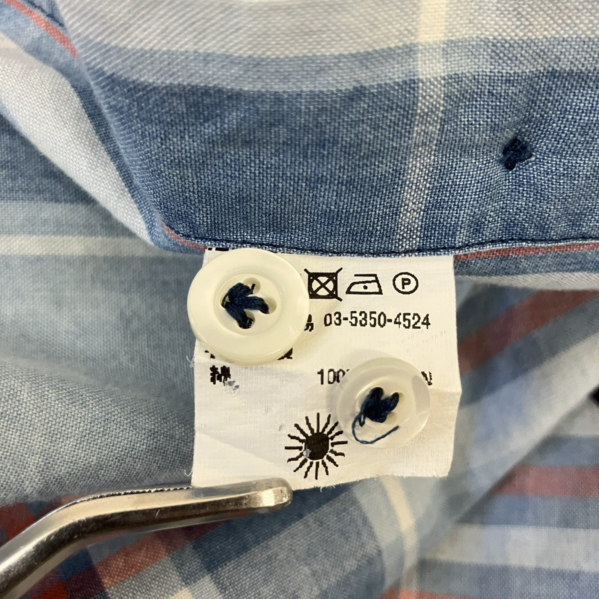 チェック半袖シャツ