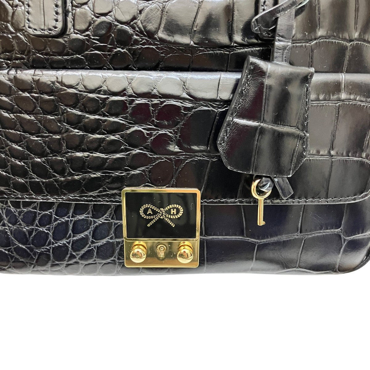 Carker クロコ型押し2WAYトートバッグ ショルダー付