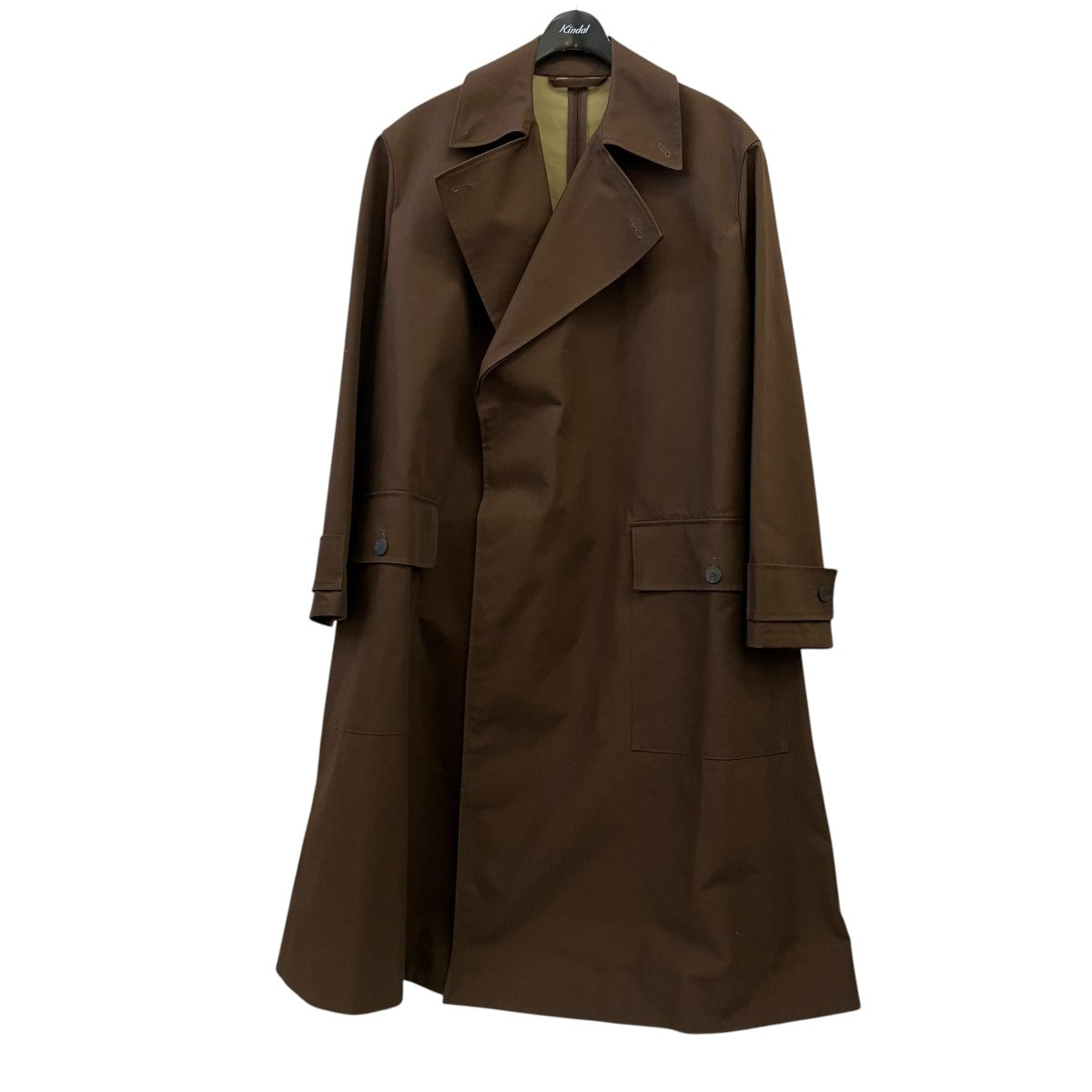 BONDED POWDER COTTON DOUBLE LAPEL MAC DELUMマックコート