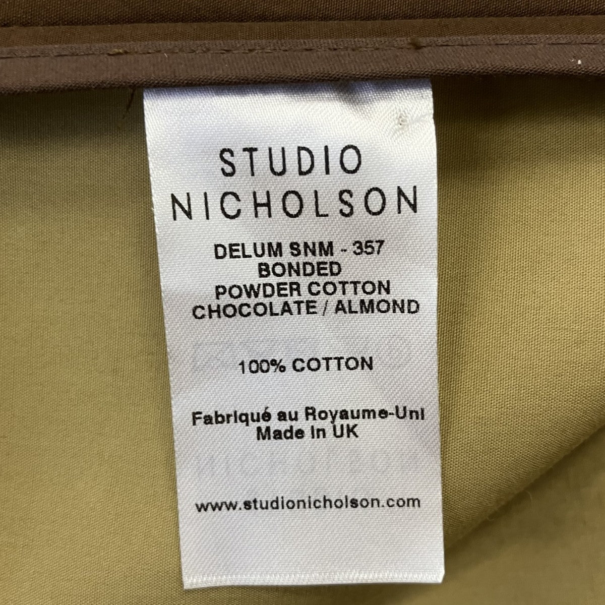 BONDED POWDER COTTON DOUBLE LAPEL MAC DELUMマックコート