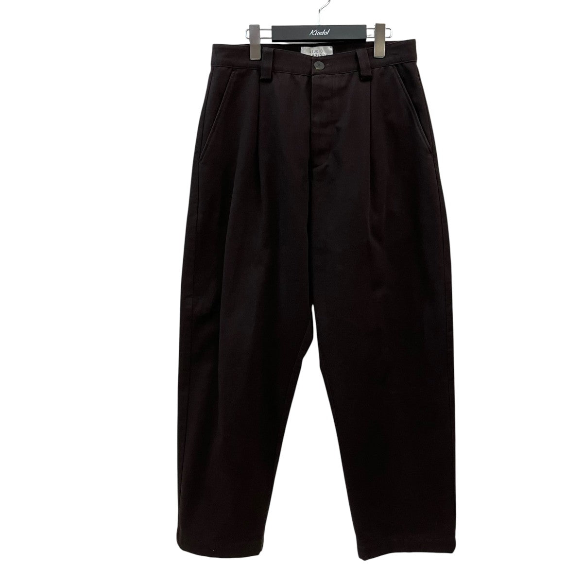 STUDIO NICHOLSON BIONDAPLEAT TAPERED PANTSタックパンツSNM-350 古着・中古-1枚目のアイテム画像