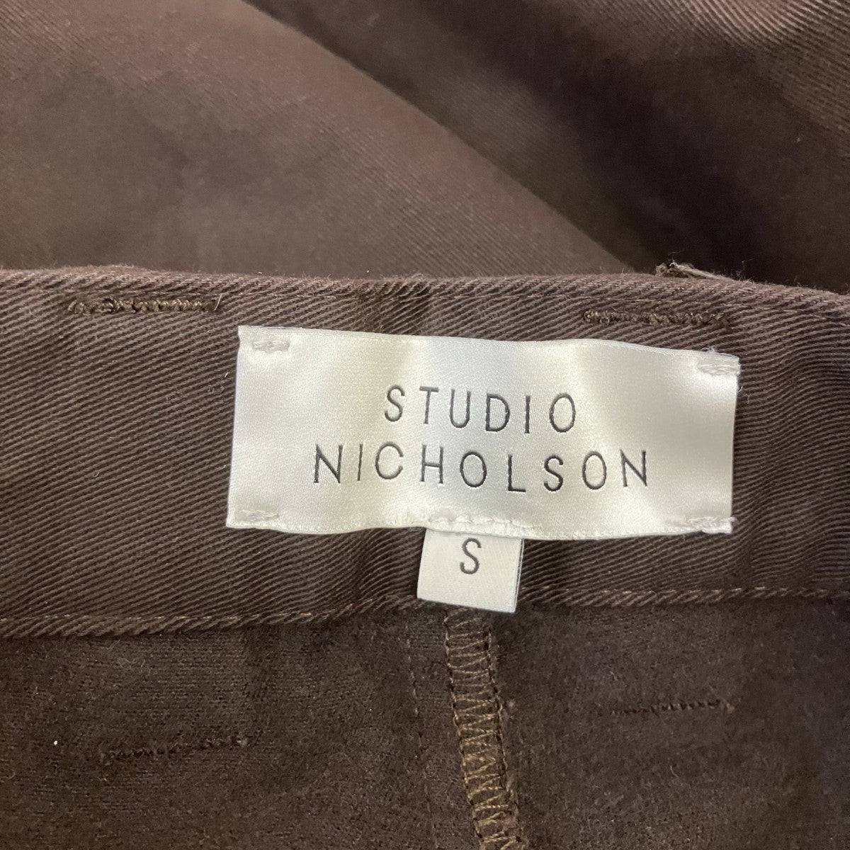 STUDIO NICHOLSON BIONDAPLEAT TAPERED PANTSタックパンツSNM-350 古着・中古-6枚目のアイテム画像