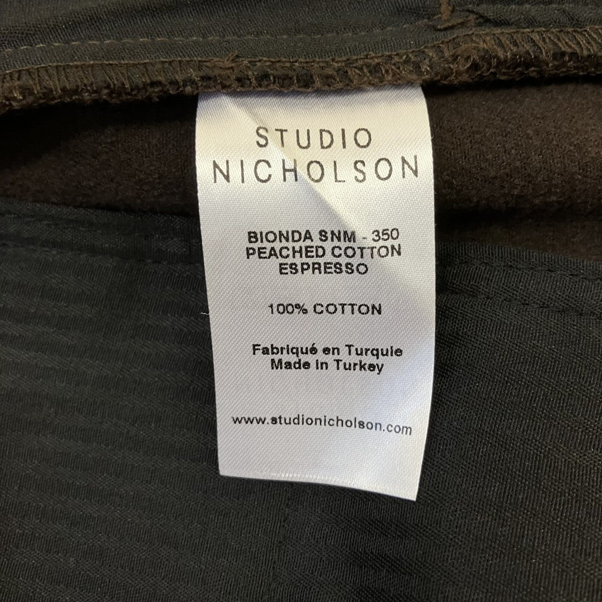 STUDIO NICHOLSON BIONDAPLEAT TAPERED PANTSタックパンツSNM-350 古着・中古-7枚目のアイテム画像