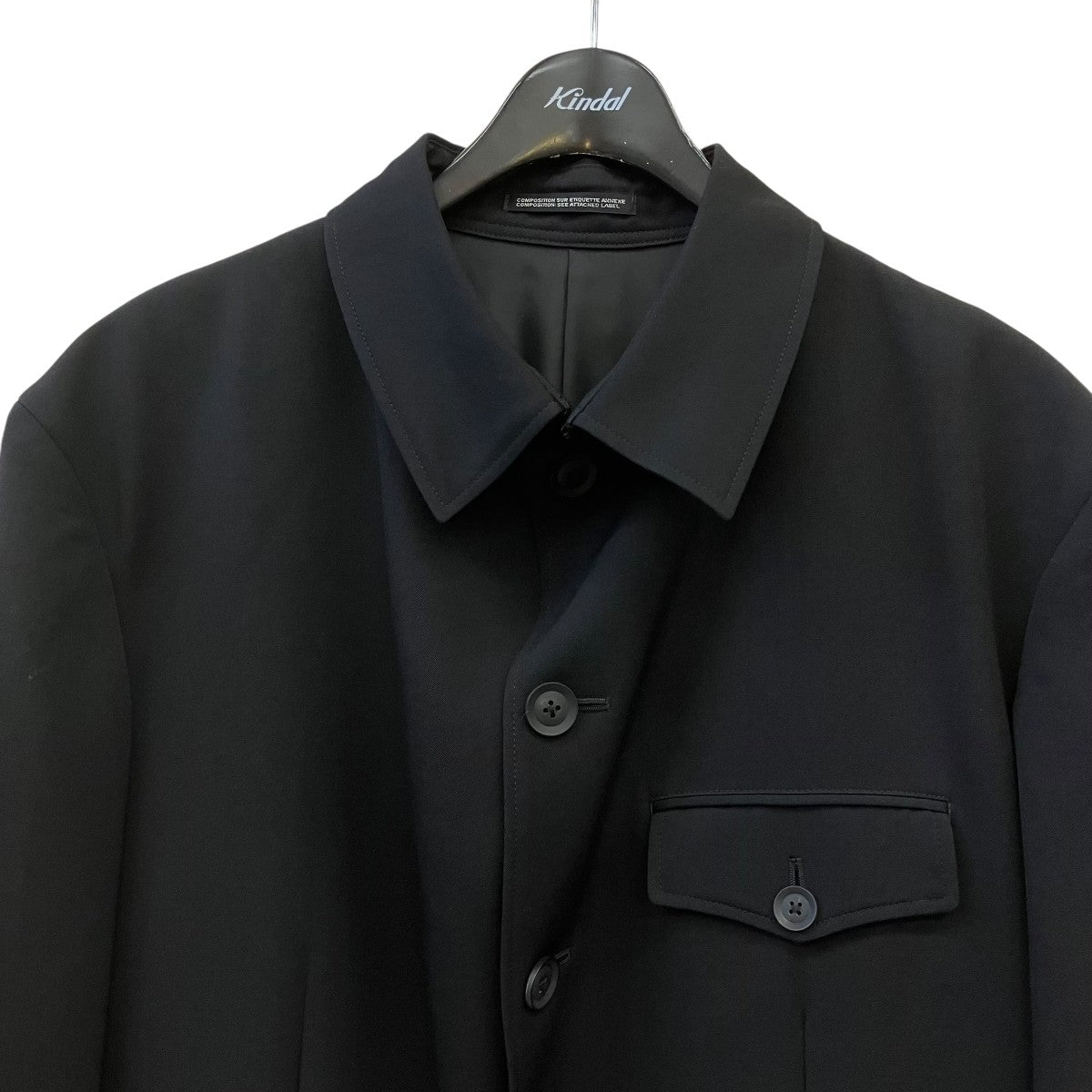 Yohji Yamamoto pour homme 2019AWアシメトリーデザインジャケットHC-J26-100 古着・中古-3枚目のアイテム画像