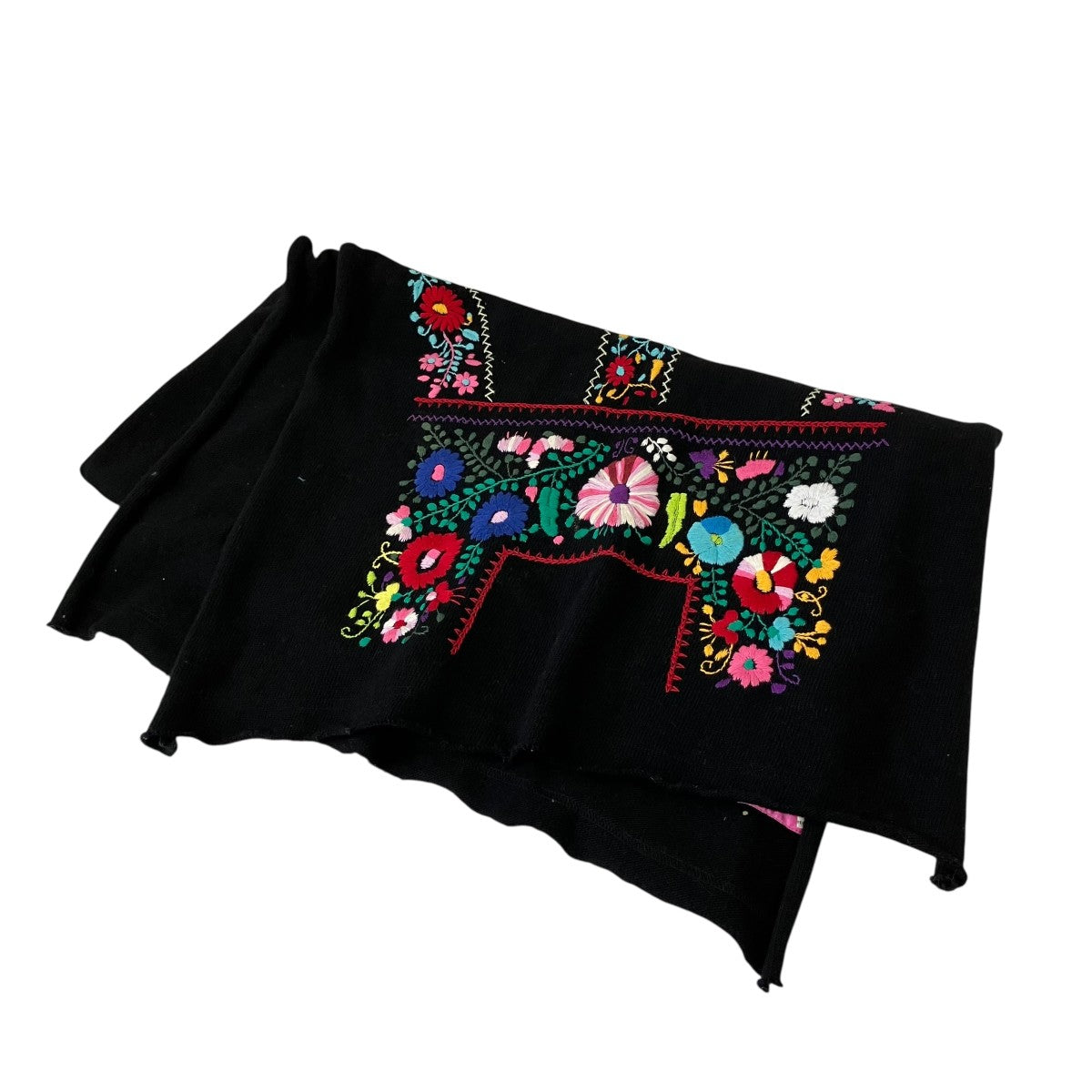 花柄刺繍大判ストールUK-K401