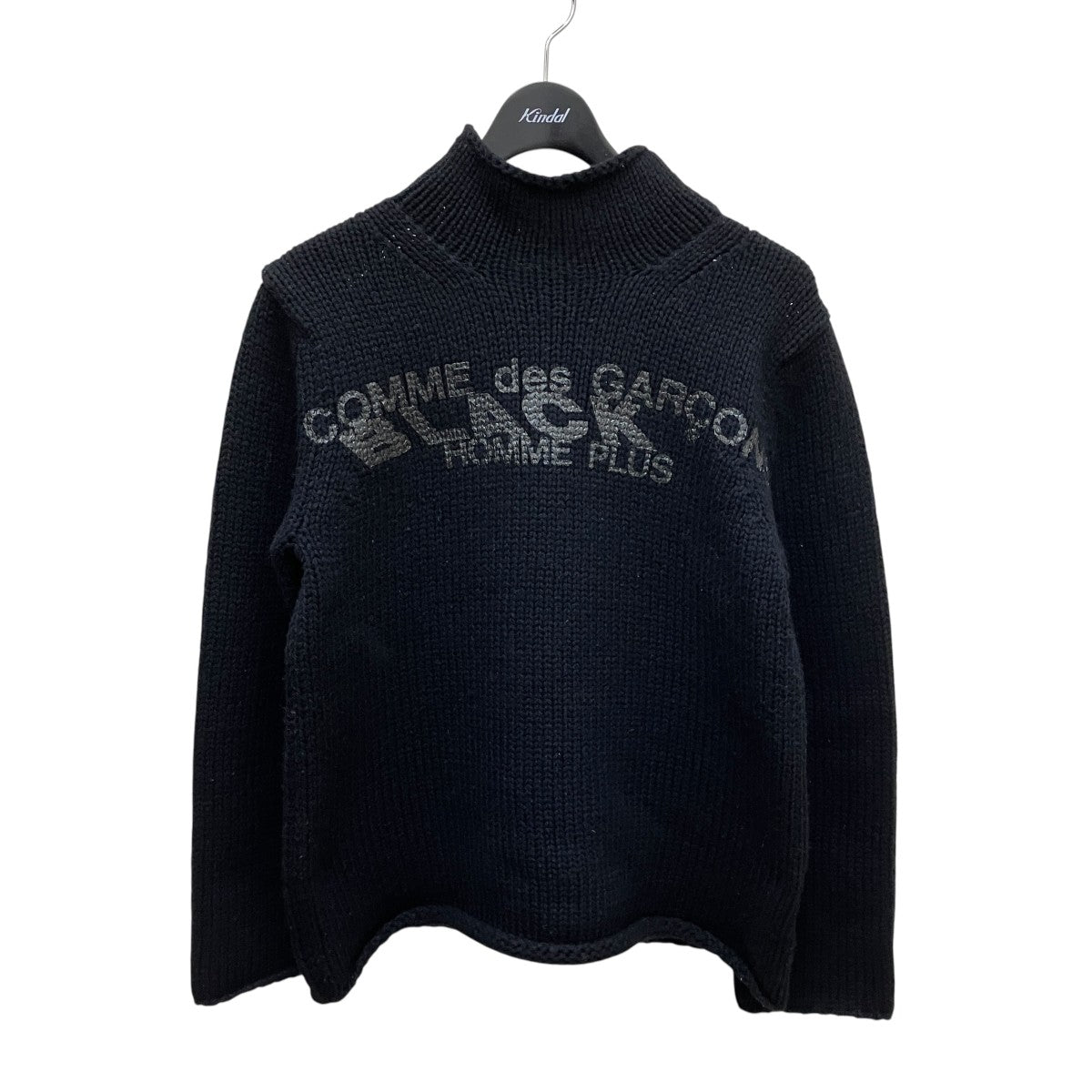 COMME des GARCONS HOMME PLUS AD2002ロゴプリントハイネックニットPG-N034 古着・中古-1枚目のアイテム画像