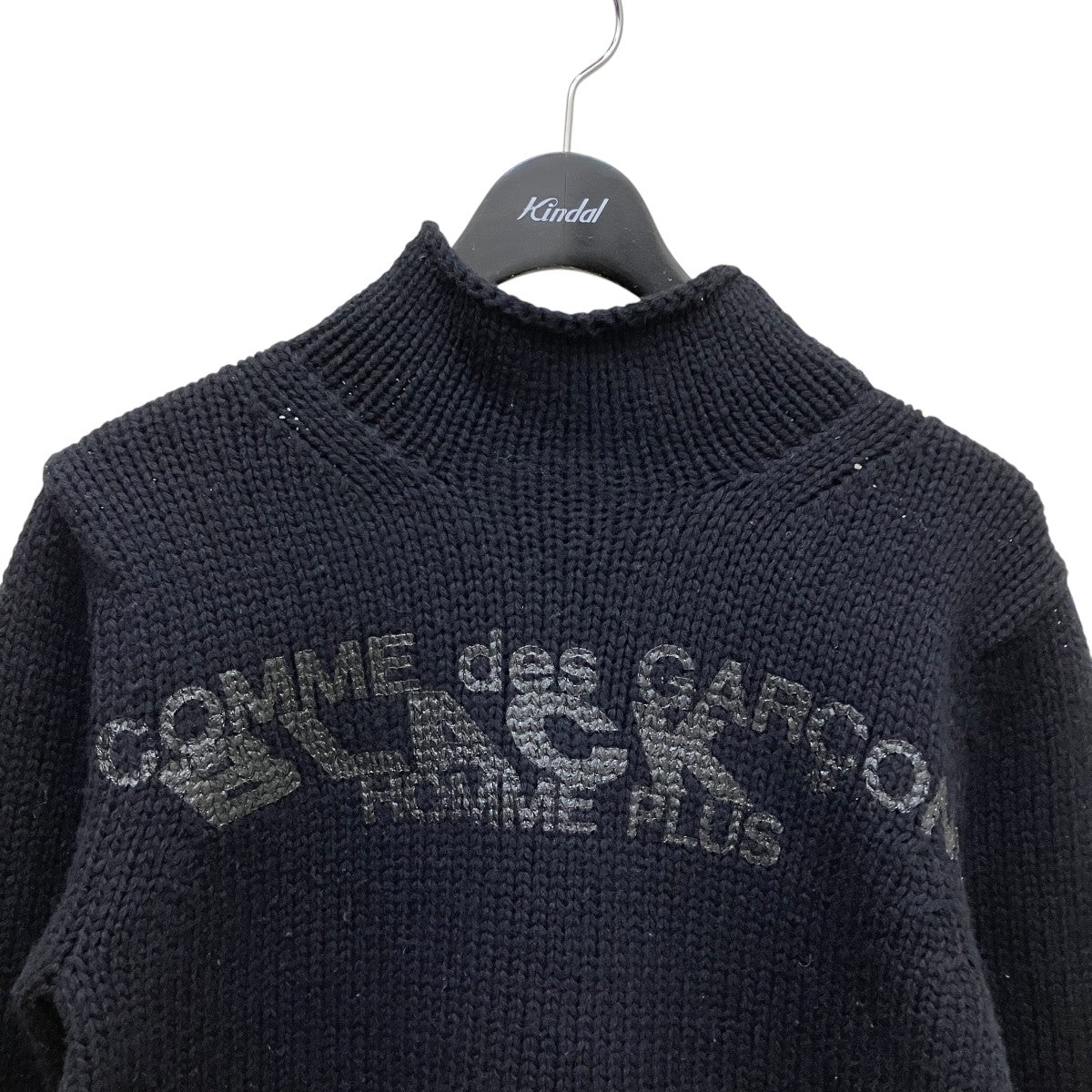 COMME des GARCONS HOMME PLUS AD2002ロゴプリントハイネックニットPG-N034 古着・中古-2枚目のアイテム画像