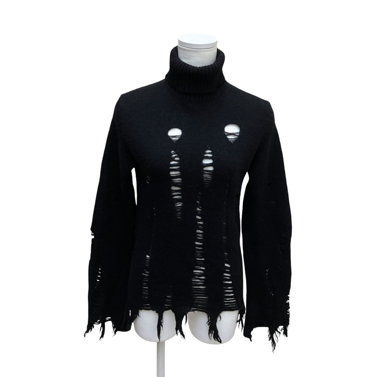 JUNYA WATANABE ダメージ加工ハイネックニット 古着・中古-1枚目のアイテム画像