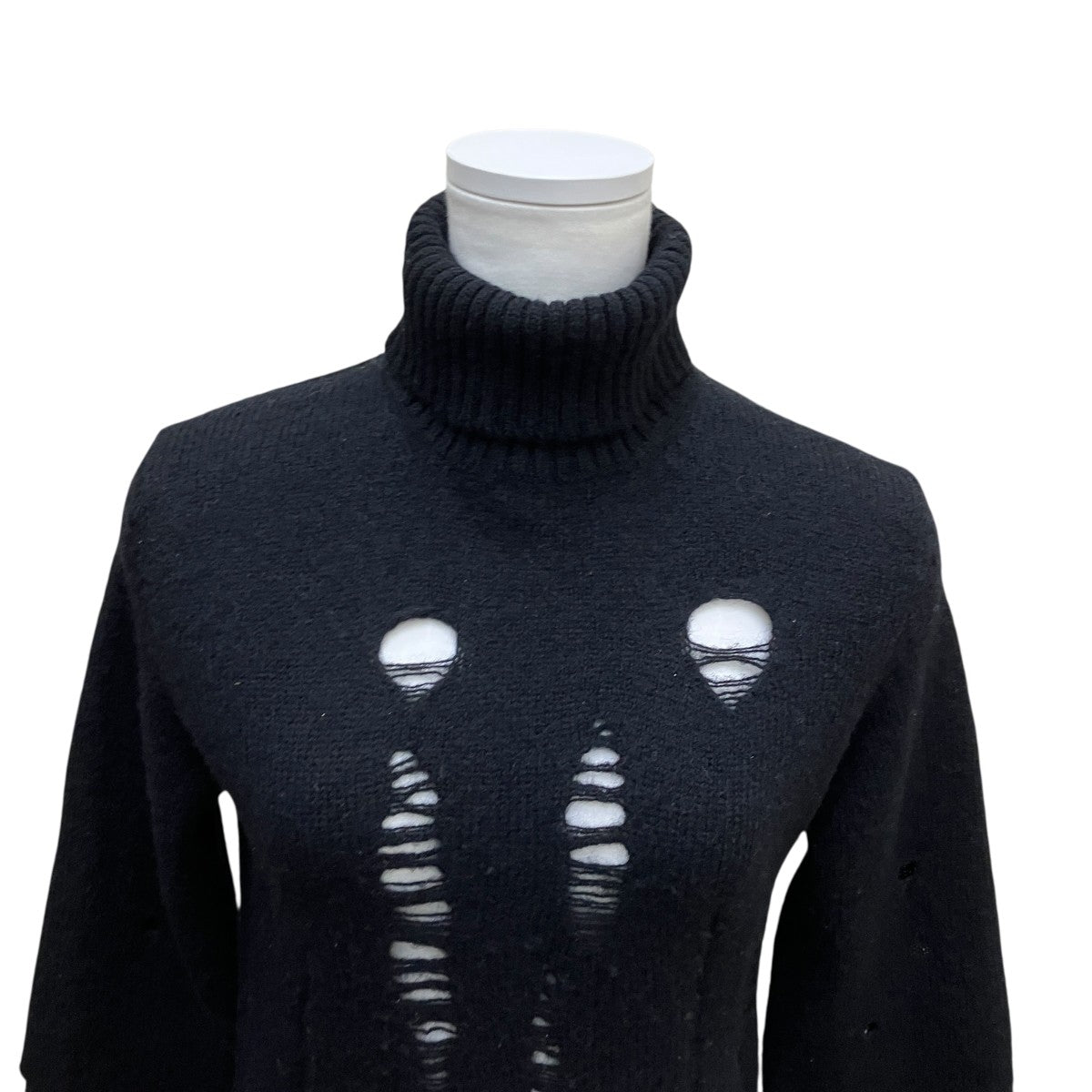 JUNYA WATANABE ダメージ加工ハイネックニット 古着・中古-2枚目のアイテム画像