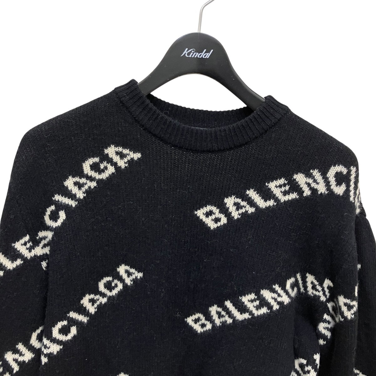 18AWAllover Logo Crewneck Knitキャメル混ロゴニット534418T1471