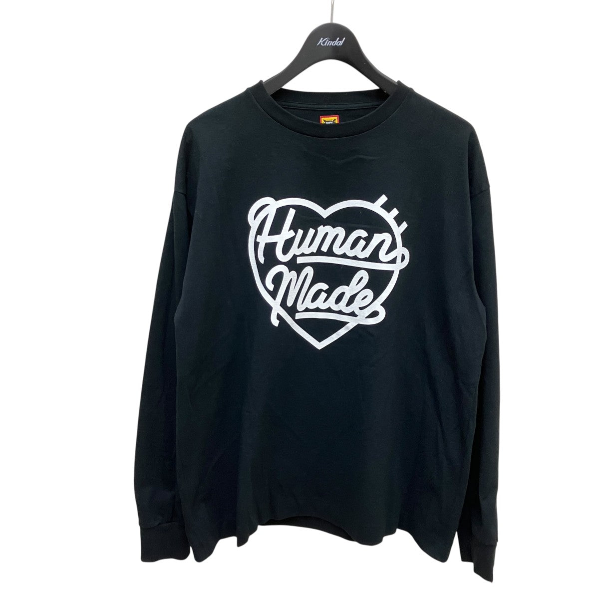 HEART L S T-SHIRT  Blackロングスリーブカットソー