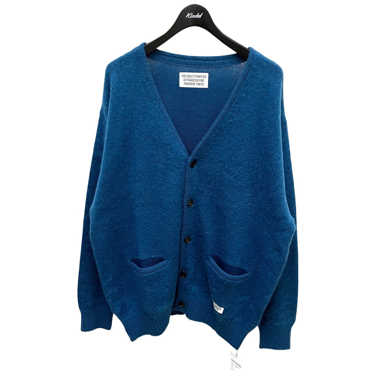 MOHAIR CARDIGANVネックモヘア混カーディガン