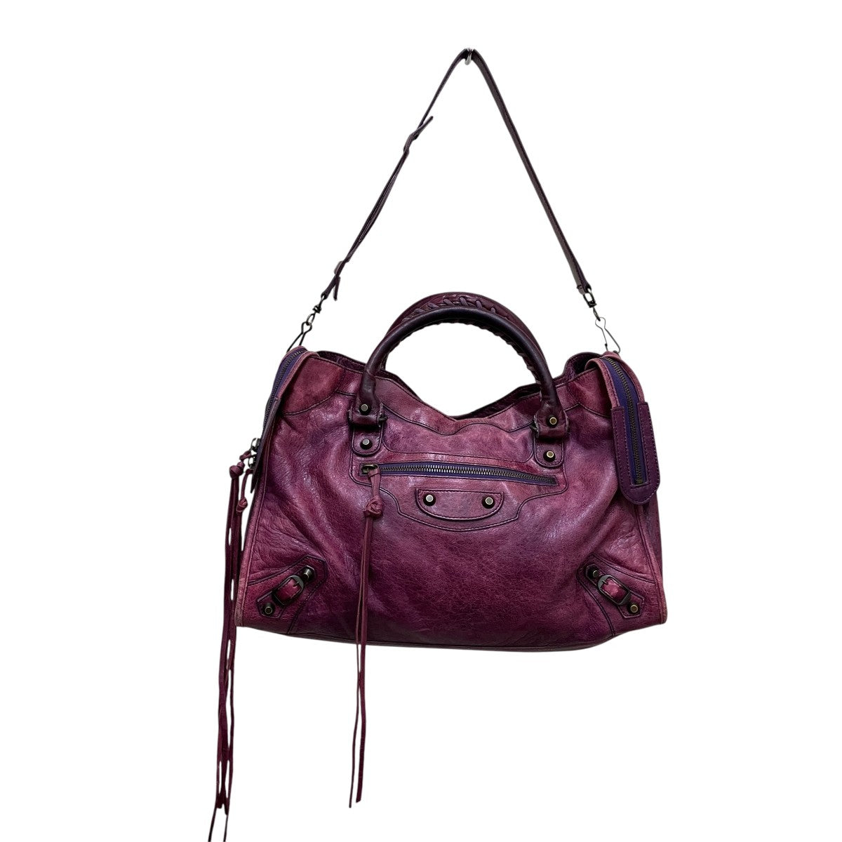BALENCIAGA 2WAYハンドバッグ ショルダー付 古着・中古-2枚目のアイテム画像