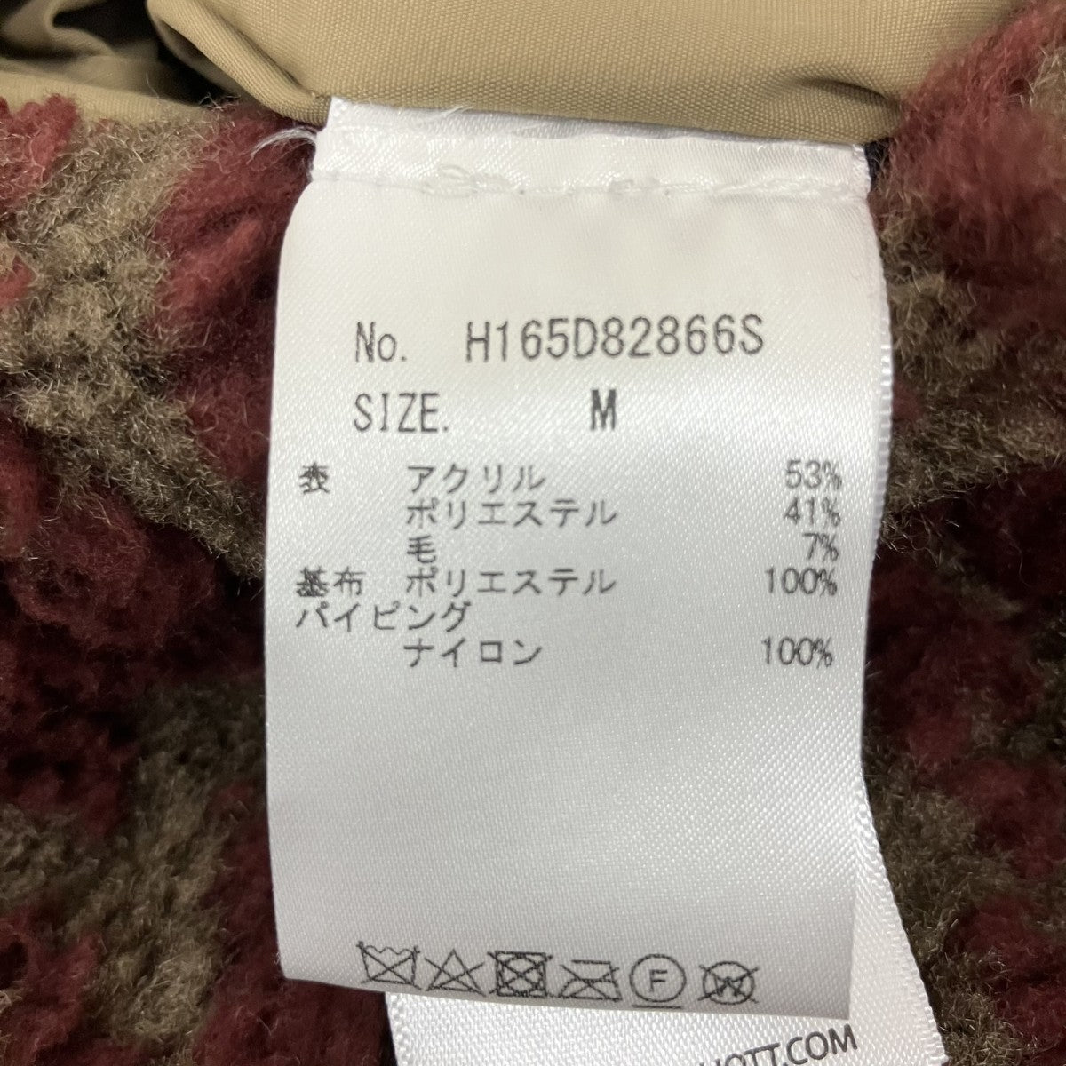 JOHN ELLIOTT リバーシブルボアブルゾンH165D82866S 古着・中古-6枚目のアイテム画像