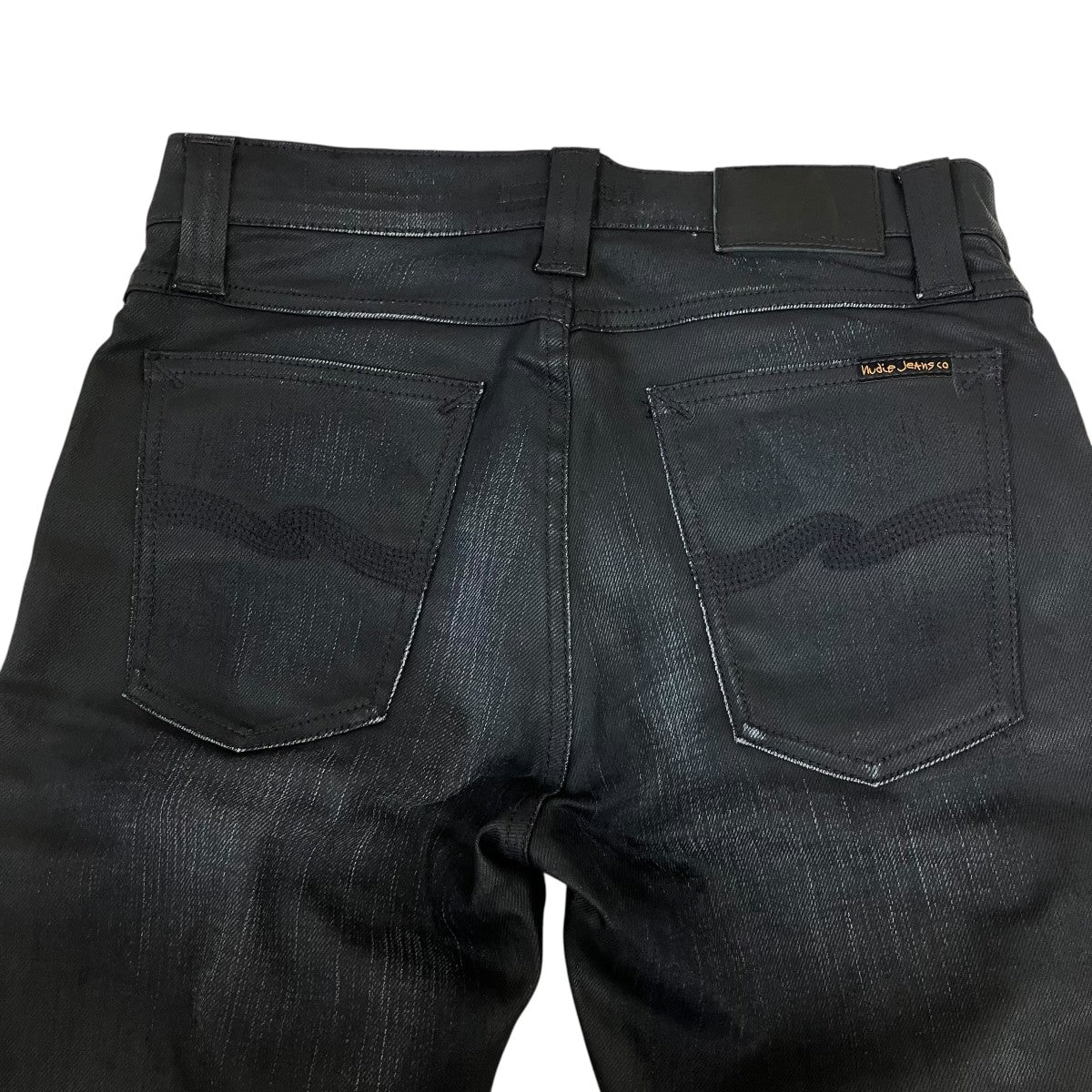 コーティング加工デニムパンツ