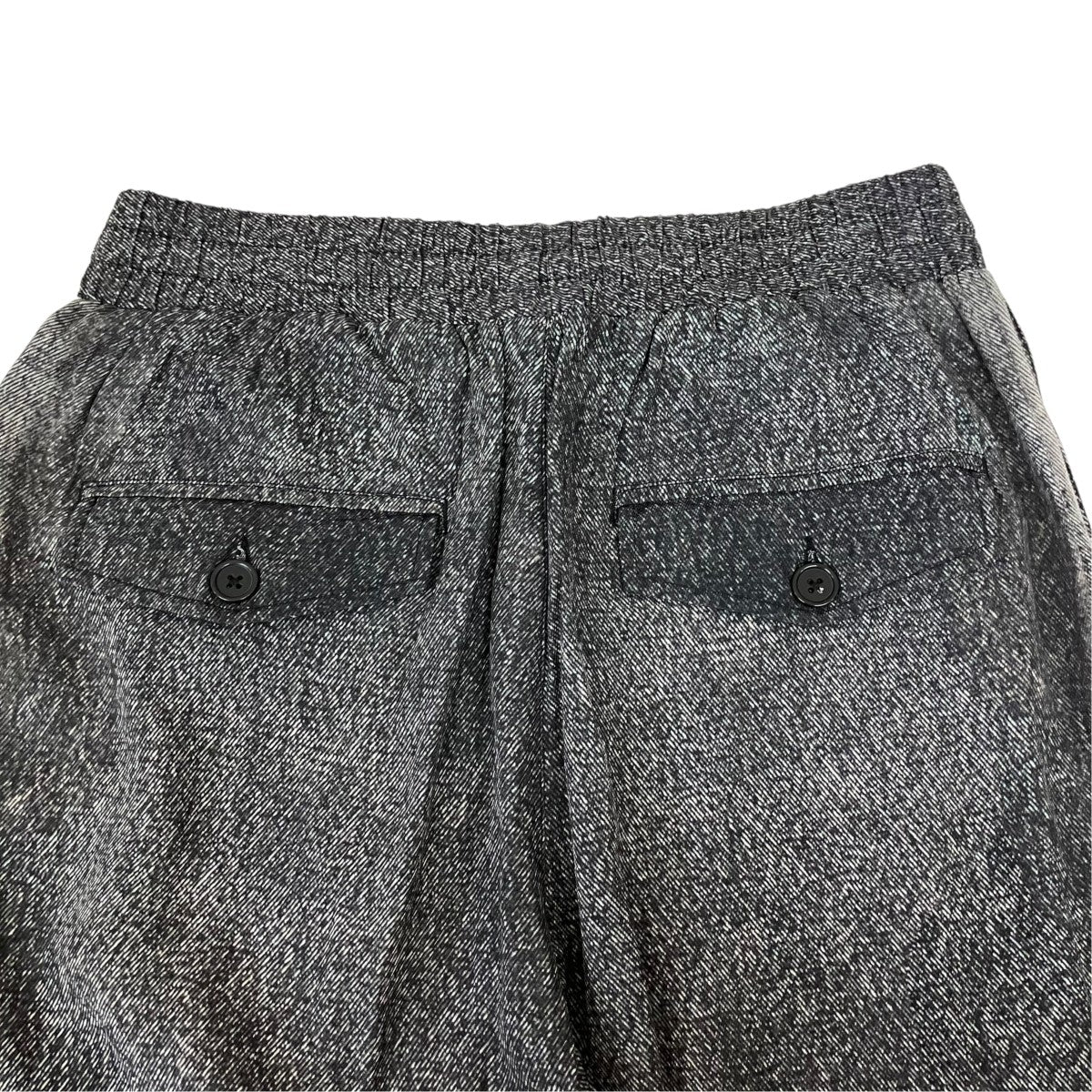 デニム転写プリントトロンプルイユパンツ