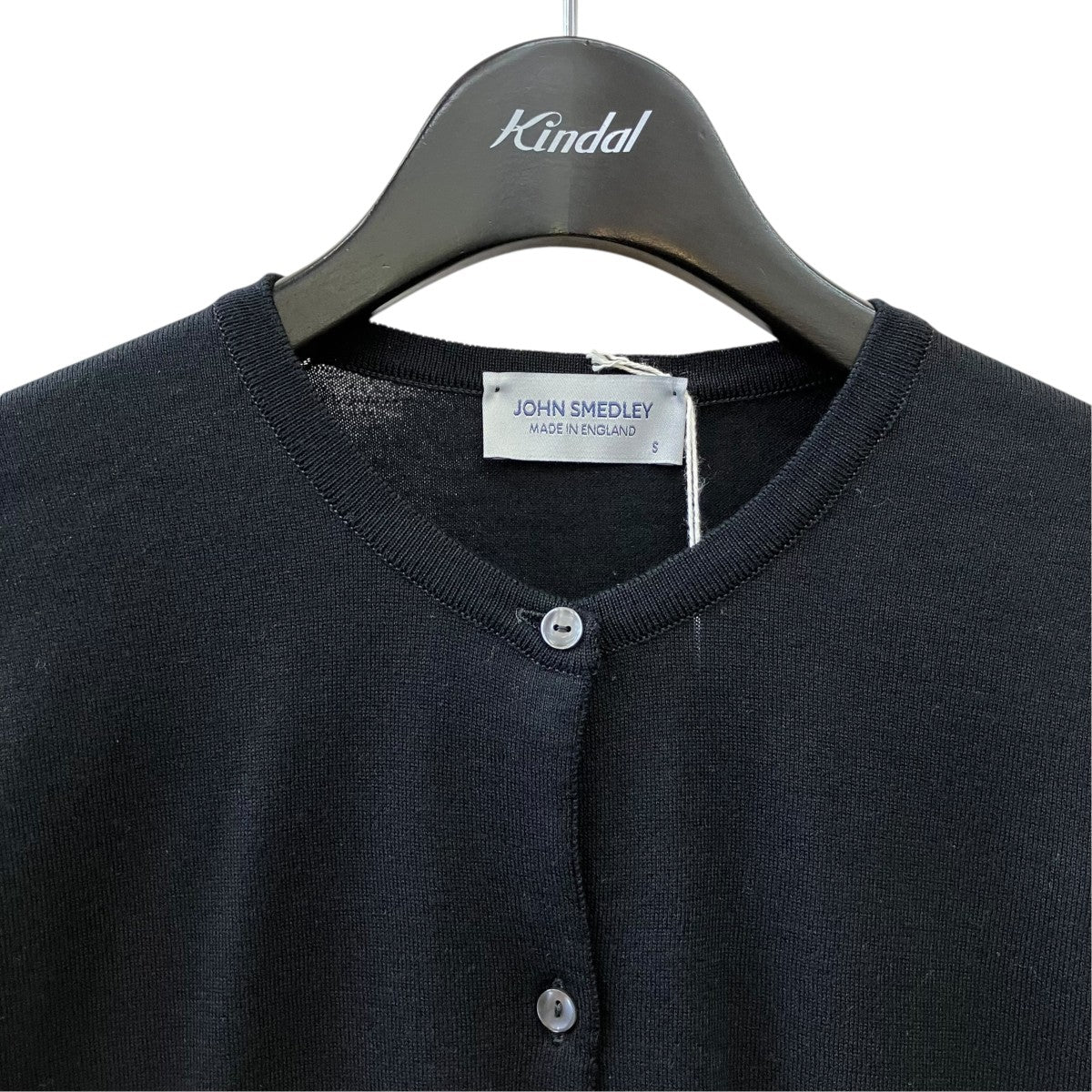 JOHN SMEDLEY(ジョンスメドレー) ニットカーディガン ブラック サイズ