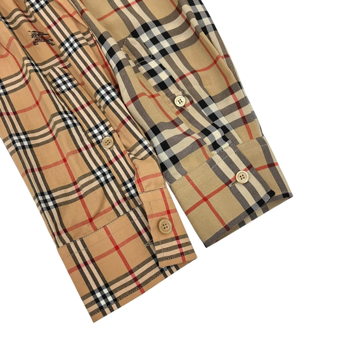 BURBERRY チェック変形シャツ 古着・中古-4枚目のアイテム画像