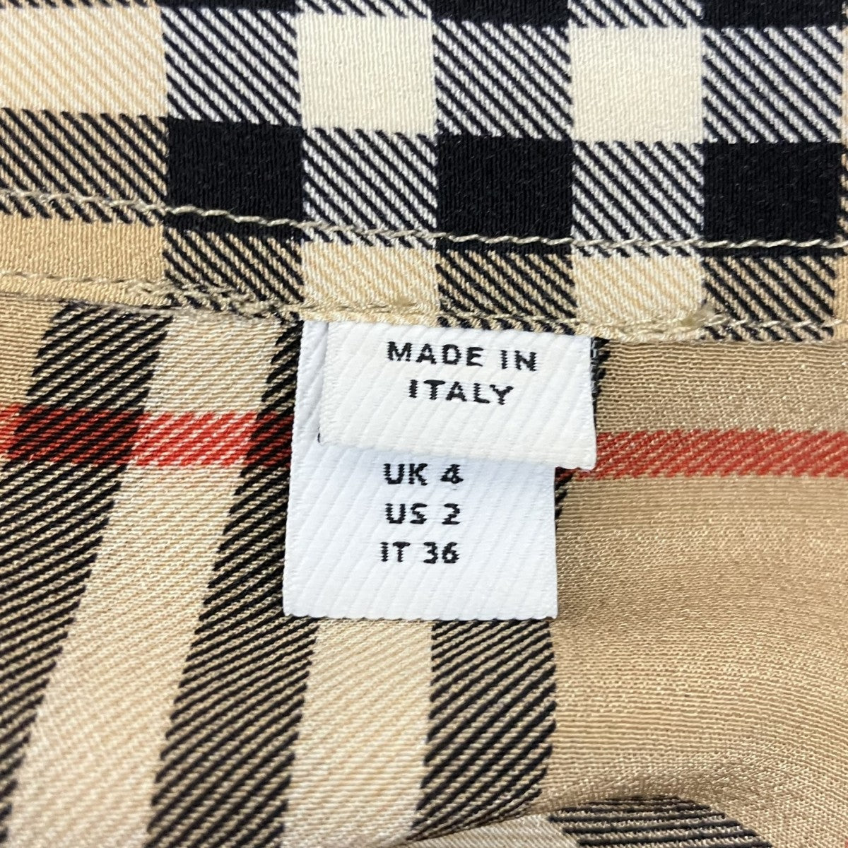 BURBERRY チェック変形シャツ 古着・中古-5枚目のアイテム画像
