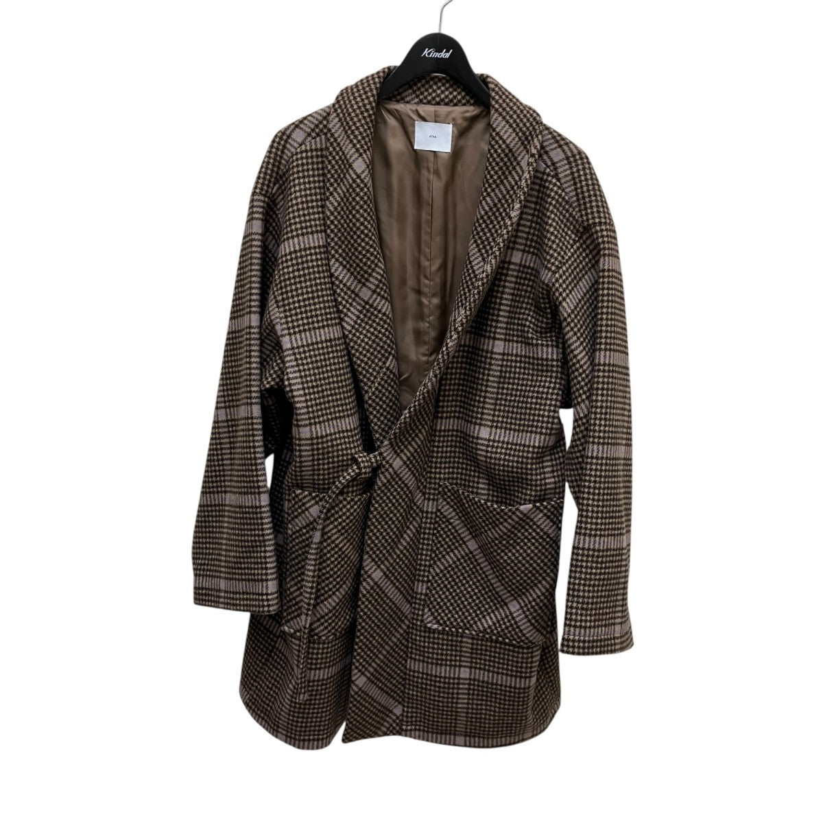 big check noragi coatアンゴラ混チェックコートA-1901-T09