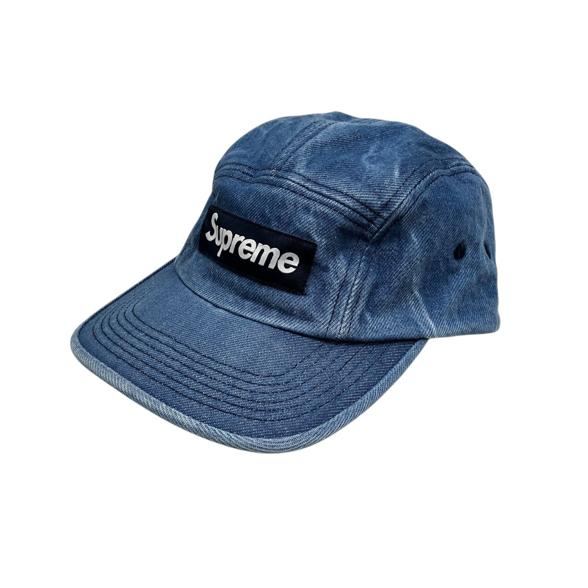 Supreme 24FW Washed Chino Twill Camp Cap Denimデニムキャップ 古着・中古-1枚目のアイテム画像