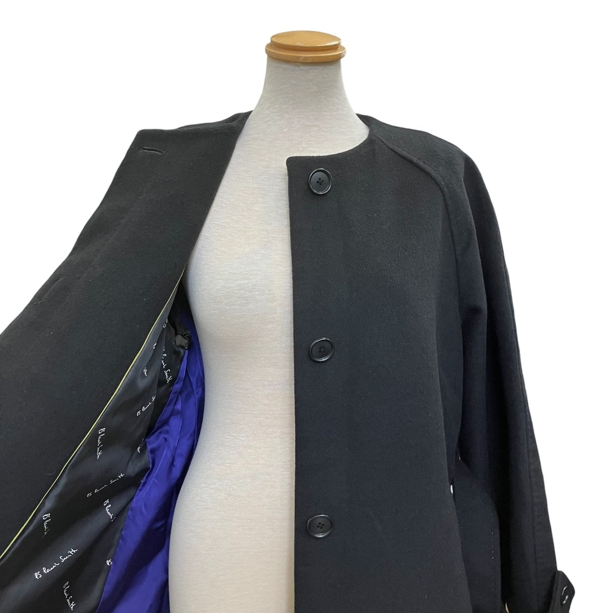 Paul Smith ノーカラーコート7037686 古着・中古-4枚目のアイテム画像